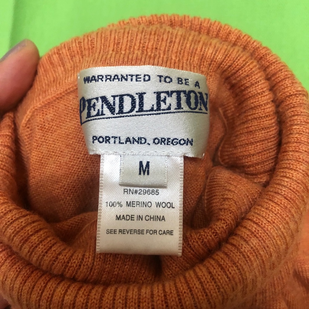 Pendleton Orange Turtleneck Sweater - image 2